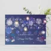 Frohe Weihnachten & Glück Neues Jahr! XMAS Blue Ca (Stehend Vorderseite)