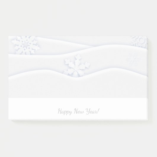 Frohe Weihnachten & Glück Neues Jahr! XMAS Post-it Klebezettel (Vorderseite)