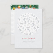 Frohe Weihnachten & Glück Neues Jahr! XMAS Weiße K (Vorne/Hinten)