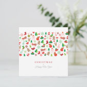 Frohe Weihnachten & Glück Neues Jahr! XMAS Weiße K (Stehend Vorderseite)