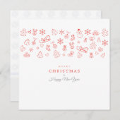 Frohe Weihnachten & Glück Neues Jahr! XMAS Weiße K (Vorne/Hinten)