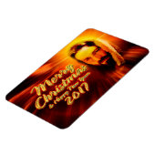 Frohe Weihnachten Glück Neujahr 2017 Jesus Magnet (Linke Seite)