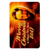 Frohe Weihnachten Glück Neujahr 2017 Jesus Magnet (Vertikal)