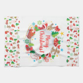 Frohe Weihnachten & Glück Neujahr 2024 XMAS Snowma Geschirrtuch (Horizontal)