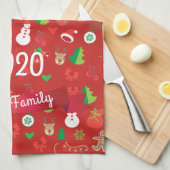 Frohe Weihnachten & Glück Neujahr 2024 XMAS Snowma Geschirrtuch (Viertel Falte)