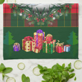 Frohe Weihnachten & Glück Neujahr 2025 Snowman Geschirrtuch (Gefaltet)