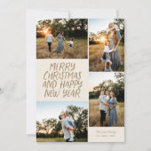 Frohe Weihnachten Glück Neujahr 4 FotoCollage (Vorderseite)