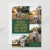 Frohe Weihnachten Glück Neujahr 4 FotoCollage (Vorderseite)