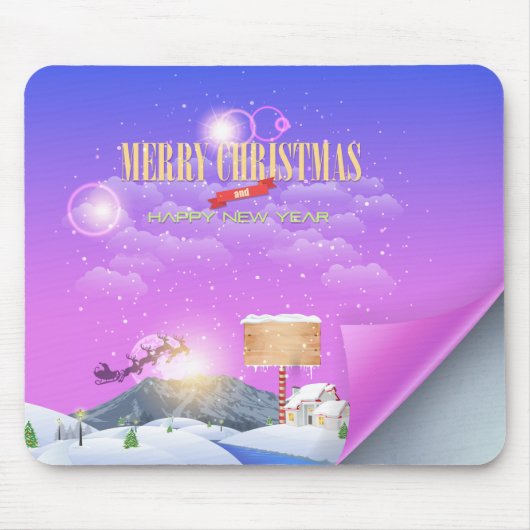 Frohe Weihnachten Glück Neujahr 66 Mousepad (Vorne)