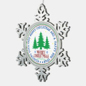 Frohe Weihnachten Glück Neujahr Bäume Ornament (Rechts)