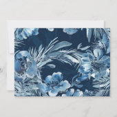 Frohe Weihnachten Glück Neujahr Blue Watercolor Ho (Rückseite)