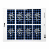 Frohe Weihnachten Glück Neujahr Classic Blue Karo (Vorne)