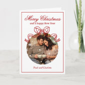 Frohe Weihnachten Glück Neujahr Coquette Bow Foto (Vorderseite)