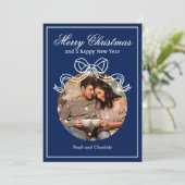 Frohe Weihnachten Glück Neujahr Coquette Bow Foto (Stehend Vorderseite)