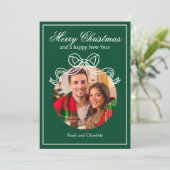 Frohe Weihnachten Glück Neujahr Coquette Bow Foto (Stehend Vorderseite)
