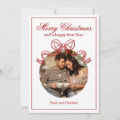 Frohe Weihnachten Glück Neujahr Coquette Bow Foto (Vorderseite)