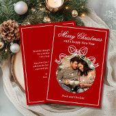 Frohe Weihnachten Glück Neujahr Coquette Bow Foto