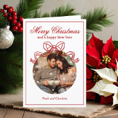 Frohe Weihnachten Glück Neujahr Coquette Bow Foto