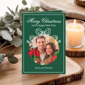 Frohe Weihnachten Glück Neujahr Coquette Bow Foto