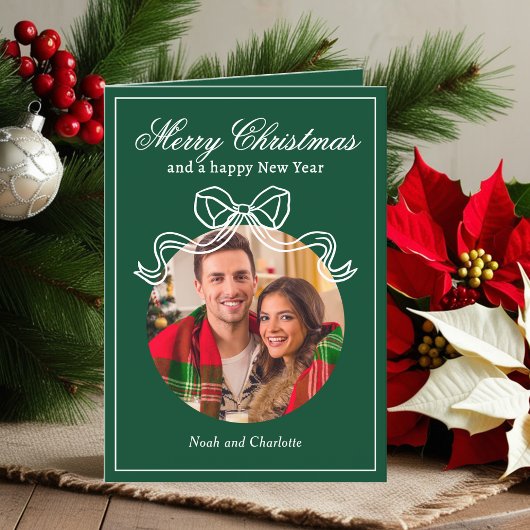 Frohe Weihnachten Glück Neujahr Coquette Bow Foto