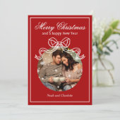 Frohe Weihnachten Glück Neujahr Coquette Bow Foto (Stehend Vorderseite)