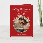 Frohe Weihnachten Glück Neujahr Coquette Bow Foto (Vorderseite)