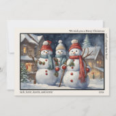 Frohe Weihnachten Glück Neujahr Drei glückliche Sc (Vorderseite)