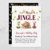 Frohe Weihnachten & Glück Neujahr Einladungskarte (Vorne/Hinten)