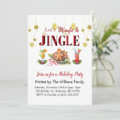 Frohe Weihnachten & Glück Neujahr Einladungskarte (Stehend Vorderseite)