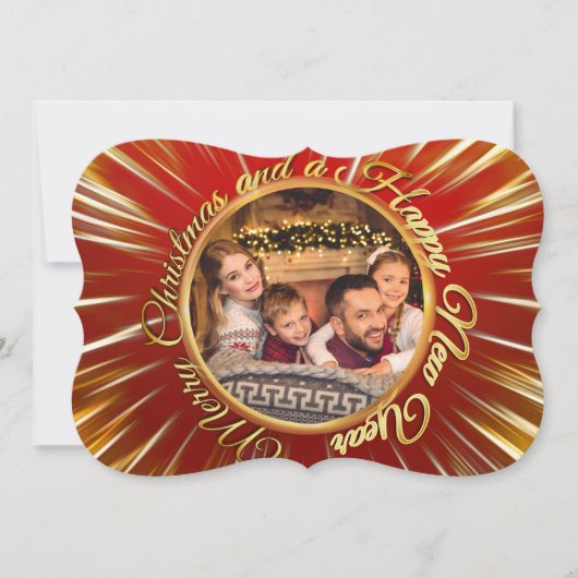 Frohe Weihnachten Glück Neujahr Extravaganten Schn (Vorderseite)