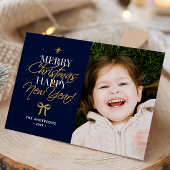 Frohe Weihnachten Glück Neujahr Familienname & Fot