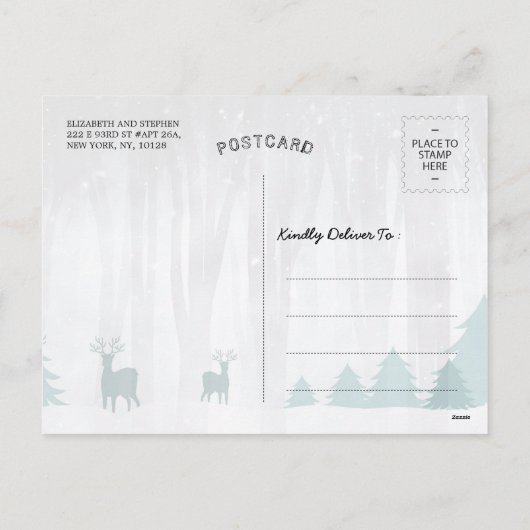 Frohe Weihnachten & Glück Neujahr Feiertage Grüße (Rückseite)