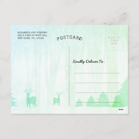 Frohe Weihnachten Glück Neujahr Feiertage Grüße (Rückseite)