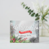Frohe Weihnachten & Glück Neujahr Feiertage Grüße (Stehend Vorderseite)