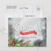 Frohe Weihnachten & Glück Neujahr Feiertage Grüße (Vorne/Hinten)