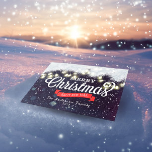 Frohe Weihnachten & Glück Neujahr Feiertage Grüße