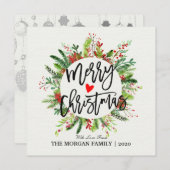 Frohe Weihnachten & Glück Neujahr Feiertage Grüße (Vorne/Hinten)