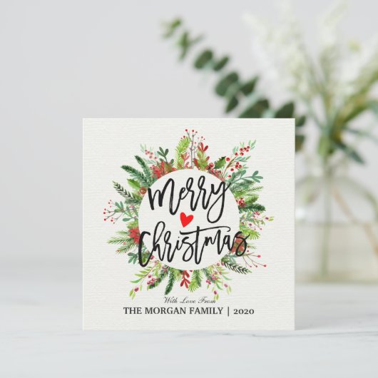 Frohe Weihnachten & Glück Neujahr Feiertage Grüße (Stehend Vorderseite)