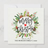 Frohe Weihnachten & Glück Neujahr Feiertage Grüße (Vorderseite)