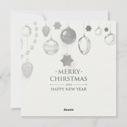 Frohe Weihnachten & Glück Neujahr Feiertage Grüße (Rückseite)