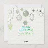 Frohe Weihnachten & Glück Neujahr Feiertage Grüße (Rückseite)