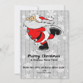 Frohe Weihnachten & Glück Neujahr Grußkarte