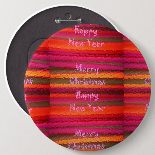 Frohe Weihnachten Glück Neujahr Leinwand Farbgesta Button (Vorne & Hinten)