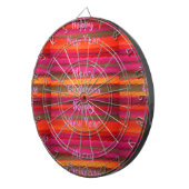 Frohe Weihnachten Glück Neujahr Leinwand Farbgesta Dartscheibe (Vorderseite rechts)