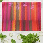 Frohe Weihnachten Glück Neujahr Leinwand Farbgesta Geschirrtuch (Gefaltet)