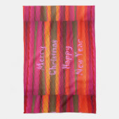 Frohe Weihnachten Glück Neujahr Leinwand Farbgesta Geschirrtuch (Vertikal)