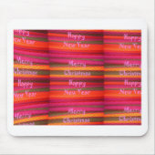 Frohe Weihnachten Glück Neujahr Leinwand Farbgesta Mousepad (Vorne)