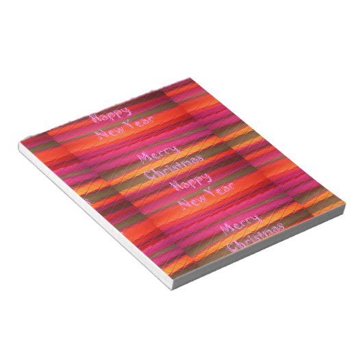 Frohe Weihnachten Glück Neujahr Leinwand Farbgesta Notizblock (angewinkelt)