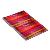 Frohe Weihnachten Glück Neujahr Leinwand Farbgesta Notizblock (Rechte Seite)