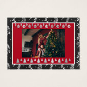 Frohe Weihnachten Glück Neujahr Name Black Silver (Rückseite)